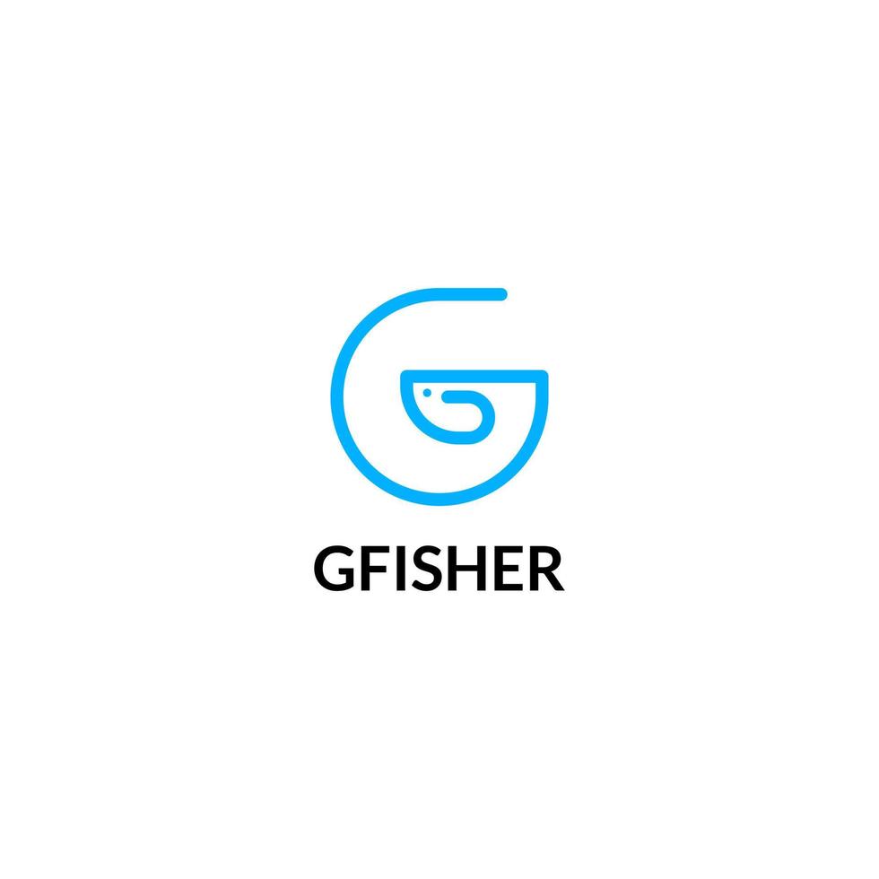 Cleveres G-Fish-Line-Logo vektor