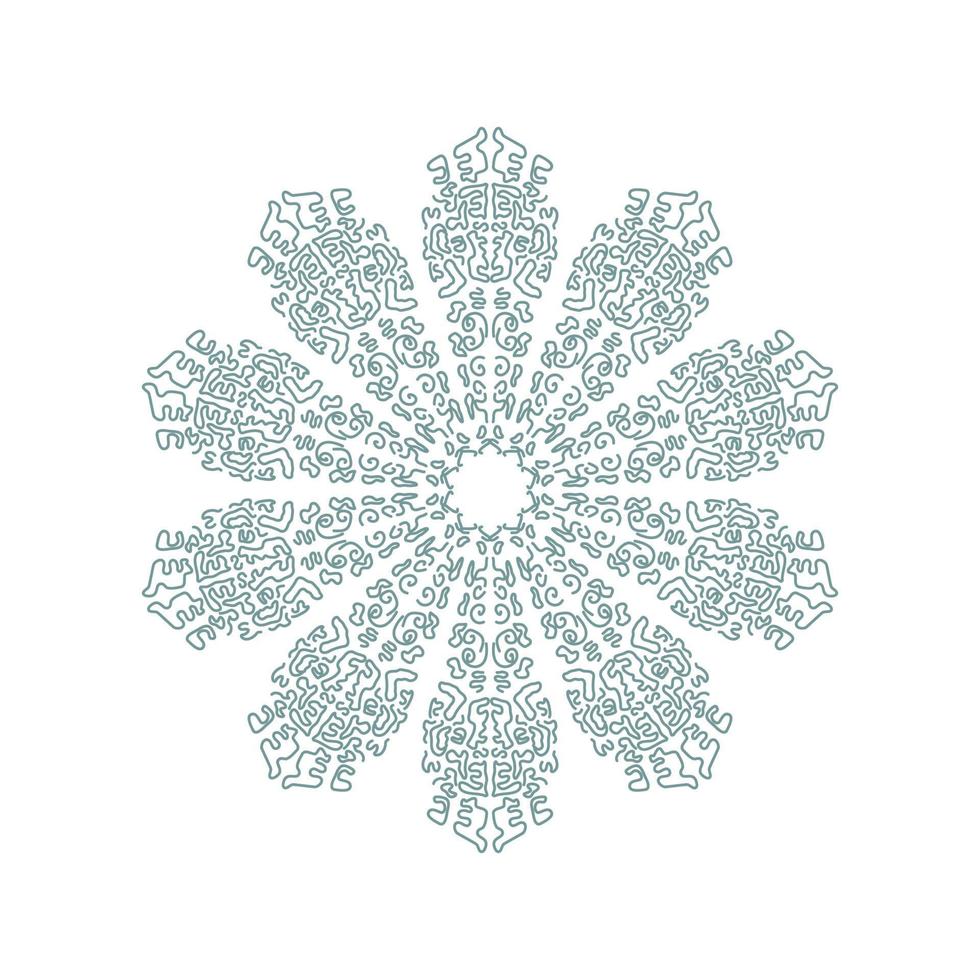 abstraktes Mandala-Muster, gut für Ornamente, Blumenschmuck oder Tapetenhintergrund vektor