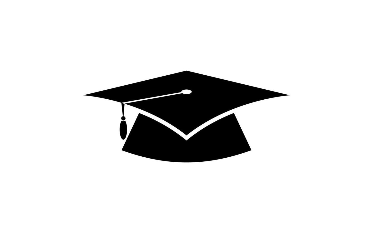 graduate college, high school oder universitätskappe isoliert auf weißem hintergrund vektor