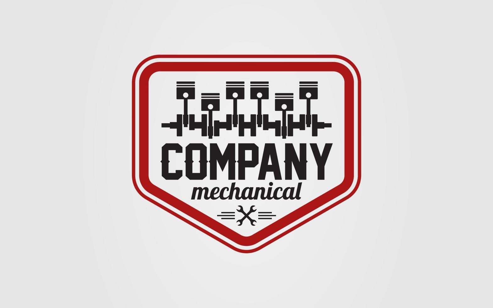 logo mechanisch für autoservice autokarosserie und andere arbeiten vektor