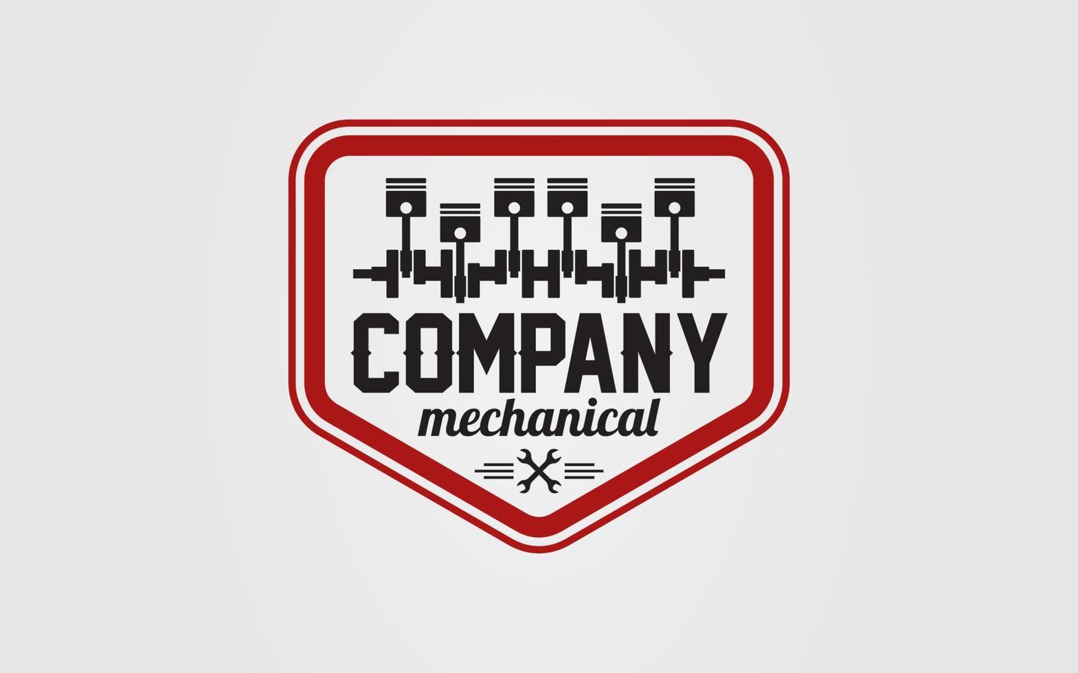 logotyp mekanisk för bilservice och annat arbete vektor