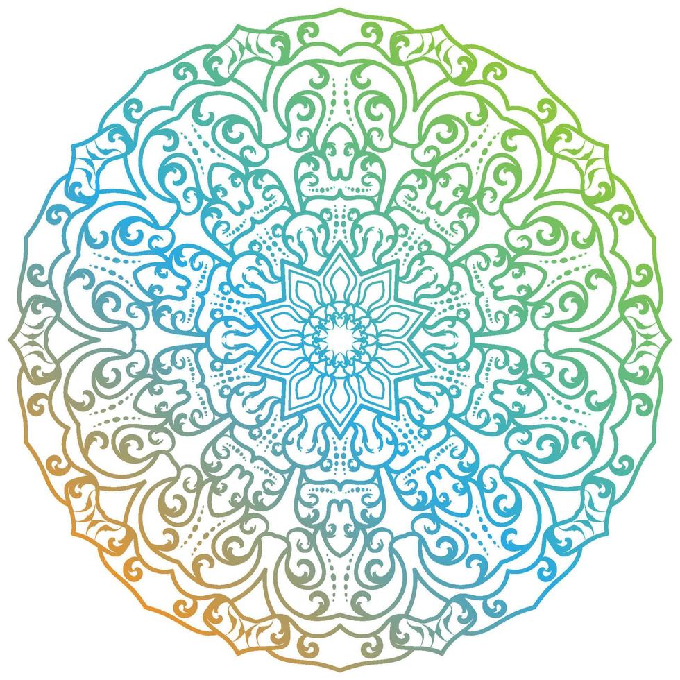 Mandala-Ornament oder Blumenhintergrunddesign. vektor