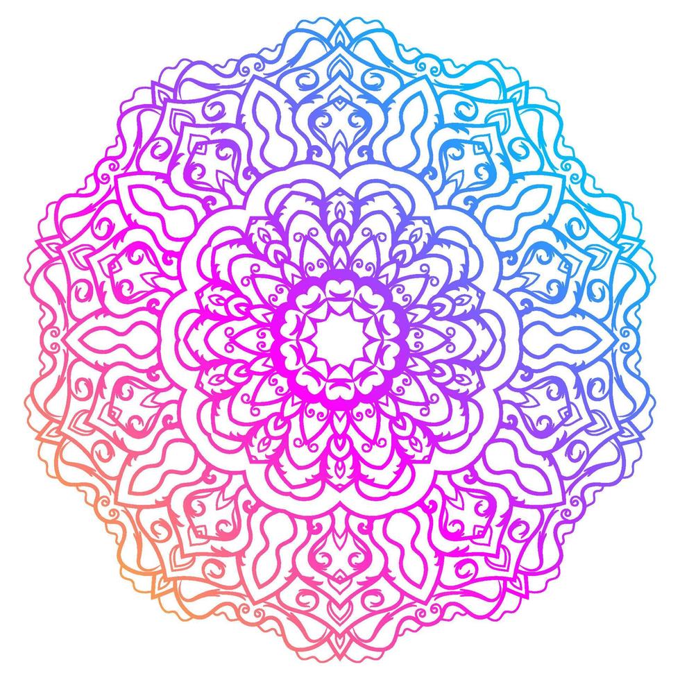 Mandala-Ornament oder Blumenhintergrunddesign. vektor