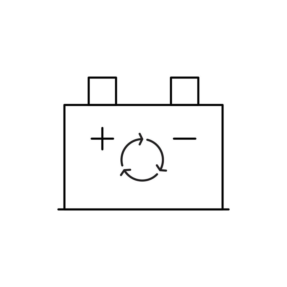 Symbol für die Stromversorgung der Autobatterie vektor