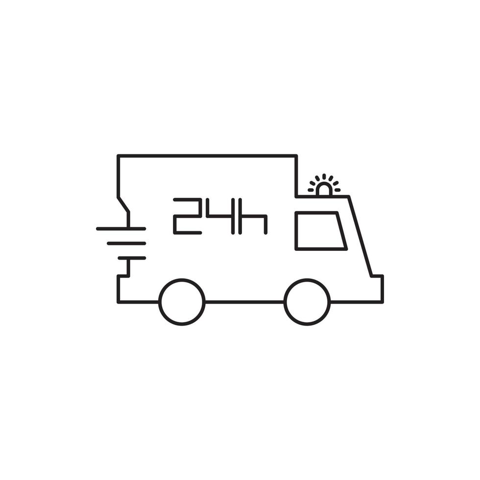 akutsjukvård ambulans ikon vektor