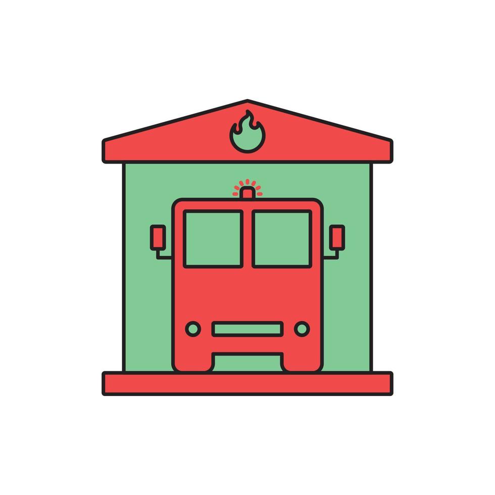 Notfall-Feuerwehrauto-Symbol vektor