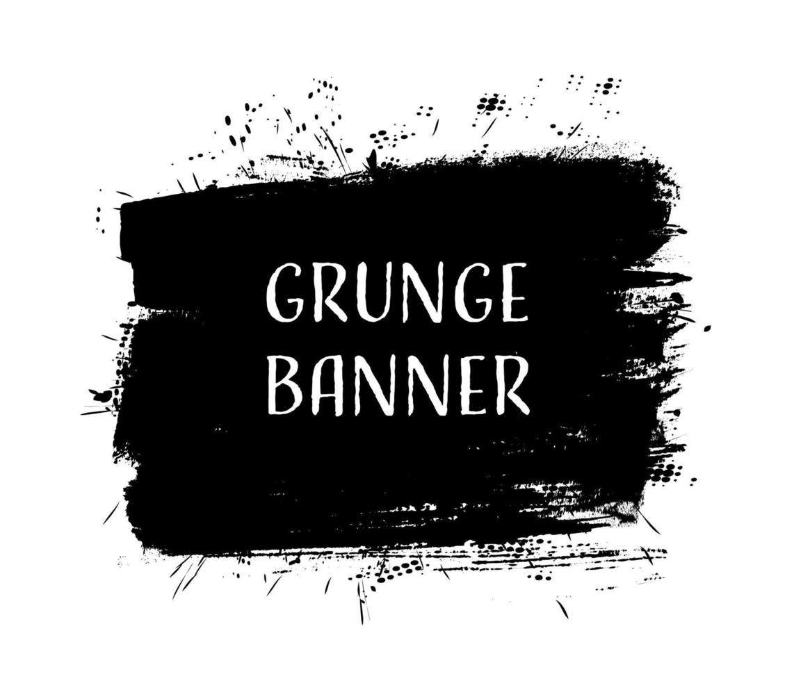 Grunge schmutzige Pinselstrich-Banner. vektor