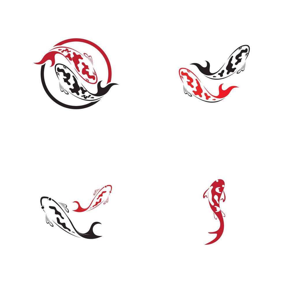 Logo-Design-Konzept von Koi-Fischen vektor