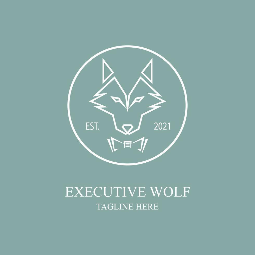 Wolf-Logo-Executive-Template-Design-Vektor für Marke oder Unternehmen und andere vektor