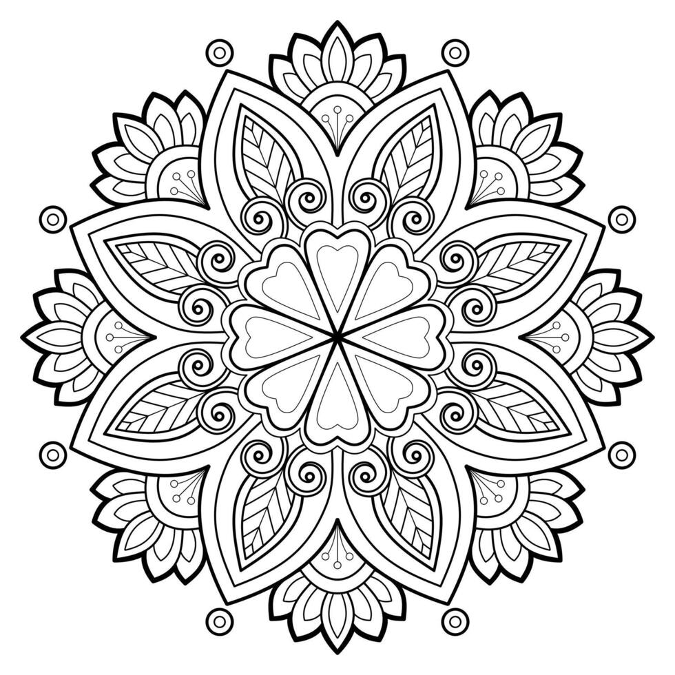 Vektor abstrakte Mandala-Muster. Kunst an der Wand. Malbuch Spitzenmuster das Tattoo. Design für ein Tapetenfarbenhemd und Fliesenaufkleberdesign, dekoratives Kreisornament im orientalischen Ethnostil