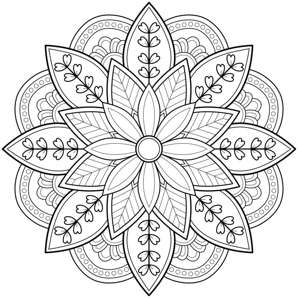 Vektor abstrakte Mandala-Muster. Kunst an der Wand. Malbuch Spitzenmuster das Tattoo. Design für ein Tapetenfarbenhemd und Fliesenaufkleberdesign, dekoratives Kreisornament im orientalischen Ethnostil