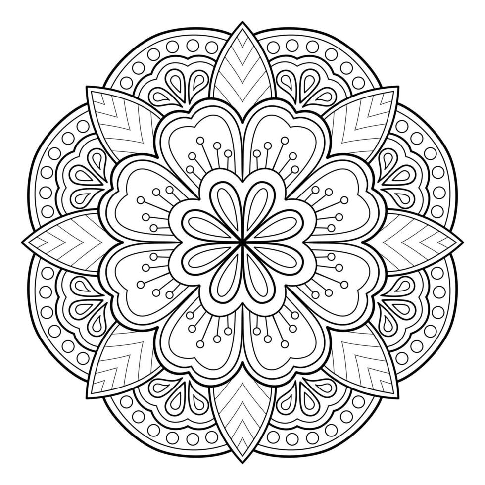 Vektor abstrakte Mandala-Muster. Kunst an der Wand. Malbuch Spitzenmuster das Tattoo. Design für ein Tapetenfarbenhemd und Fliesenaufkleberdesign, dekoratives Kreisornament im orientalischen Ethnostil