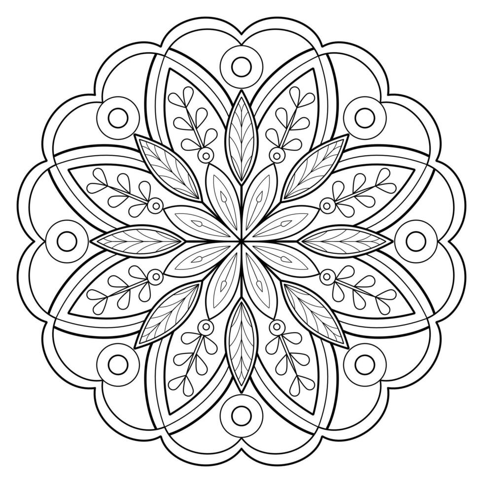 Vektor abstrakte Mandala-Muster. Kunst an der Wand. Malbuch Spitzenmuster das Tattoo. Design für ein Tapetenfarbenhemd und Fliesenaufkleberdesign, dekoratives Kreisornament im orientalischen Ethnostil