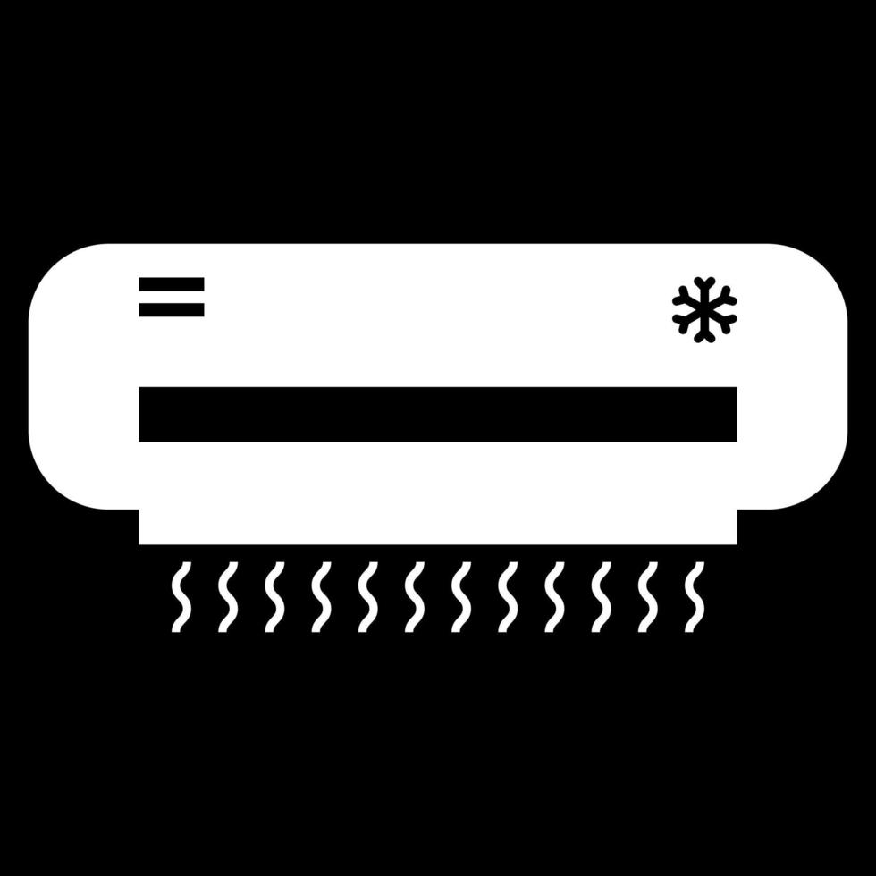 Klimaanlage Symbol Farbe weiß Vektor Illustration Bild flachen Stil