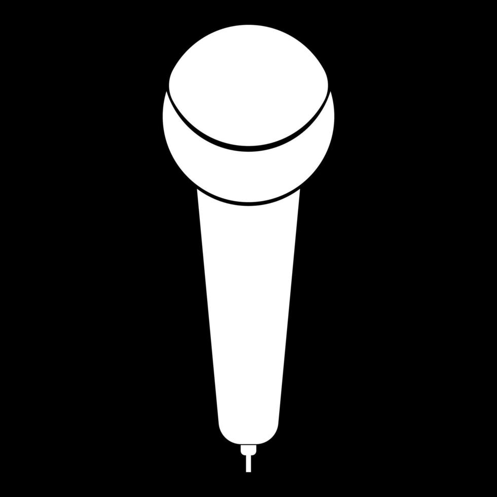 Mikrofon weißes Symbol vektor