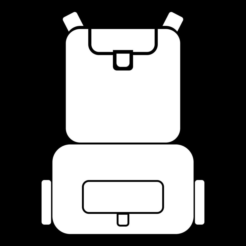 Rucksack weißes Symbol vektor