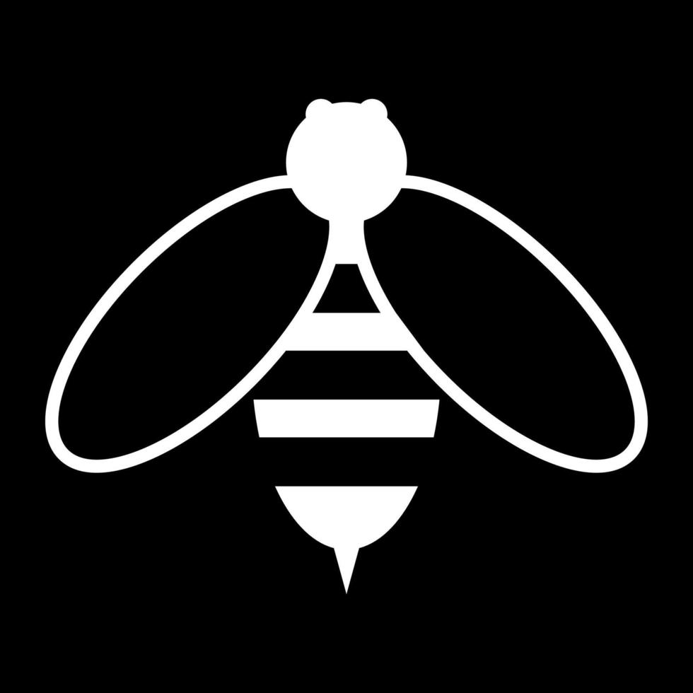 Biene weißes Symbol vektor