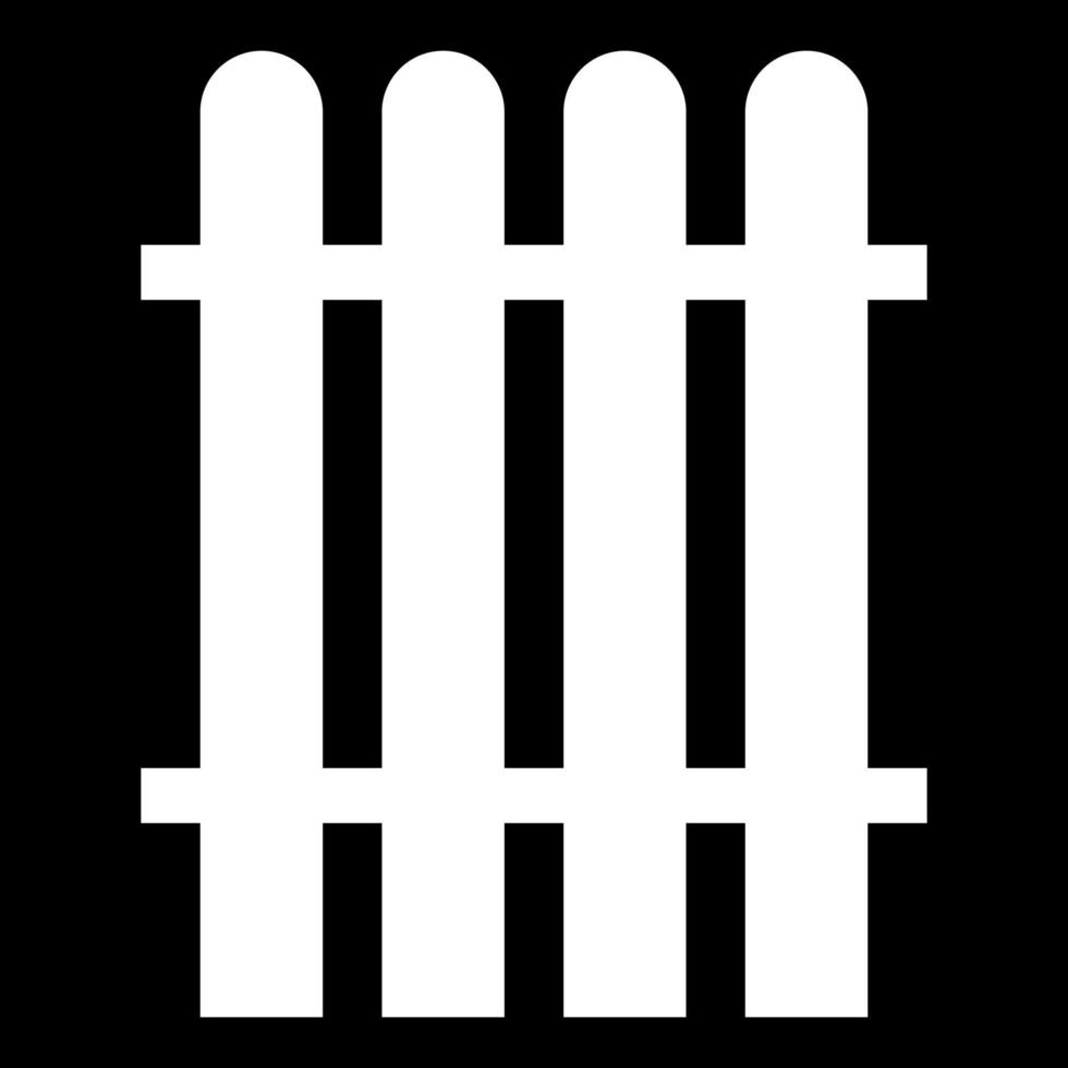 Zaun Symbol Farbe weiß Vektor Illustration Bild flachen Stil