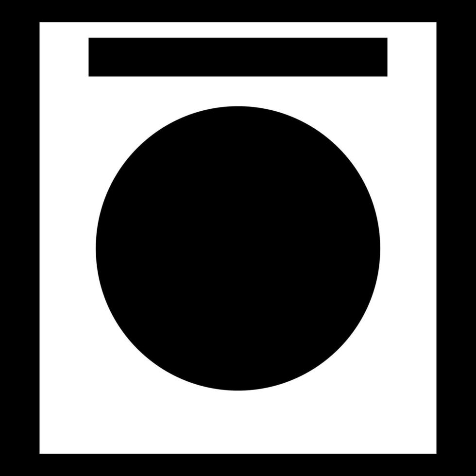 tvättmaskin ikon vit färg vektor illustration bild platt stil