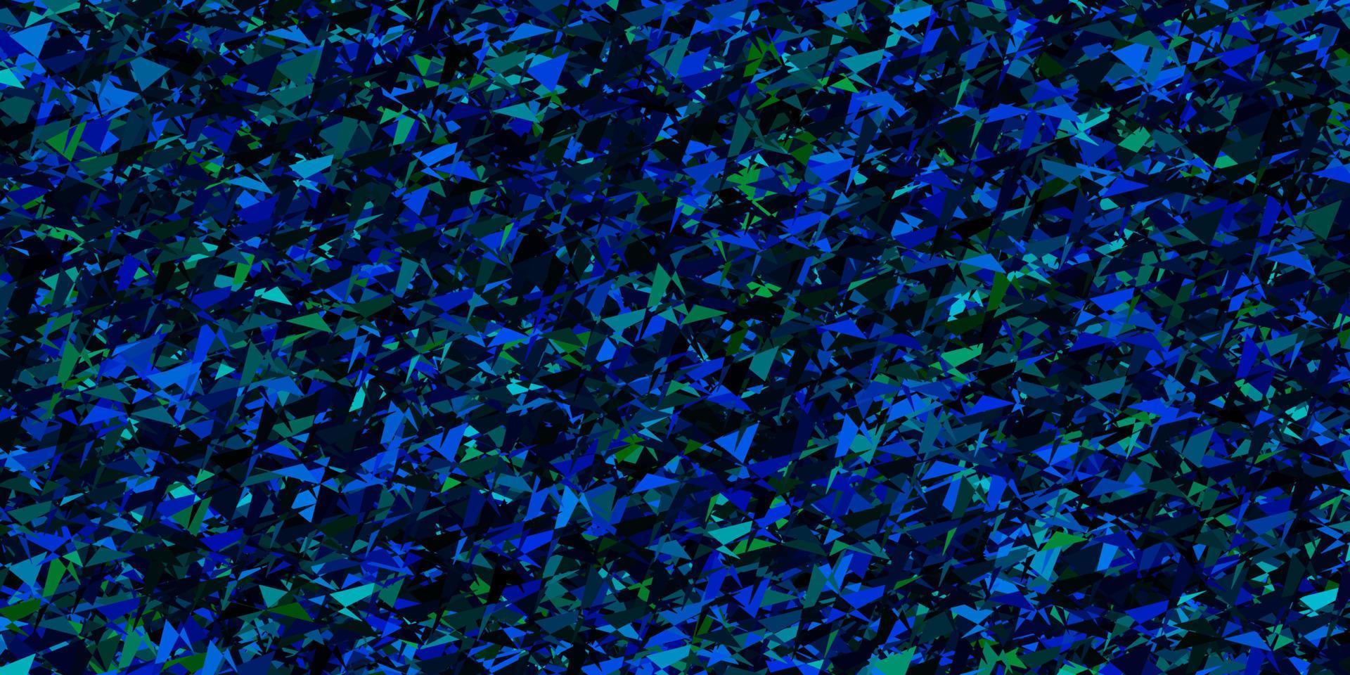 hellblauer, grüner Vektorhintergrund mit polygonalem Stil. vektor