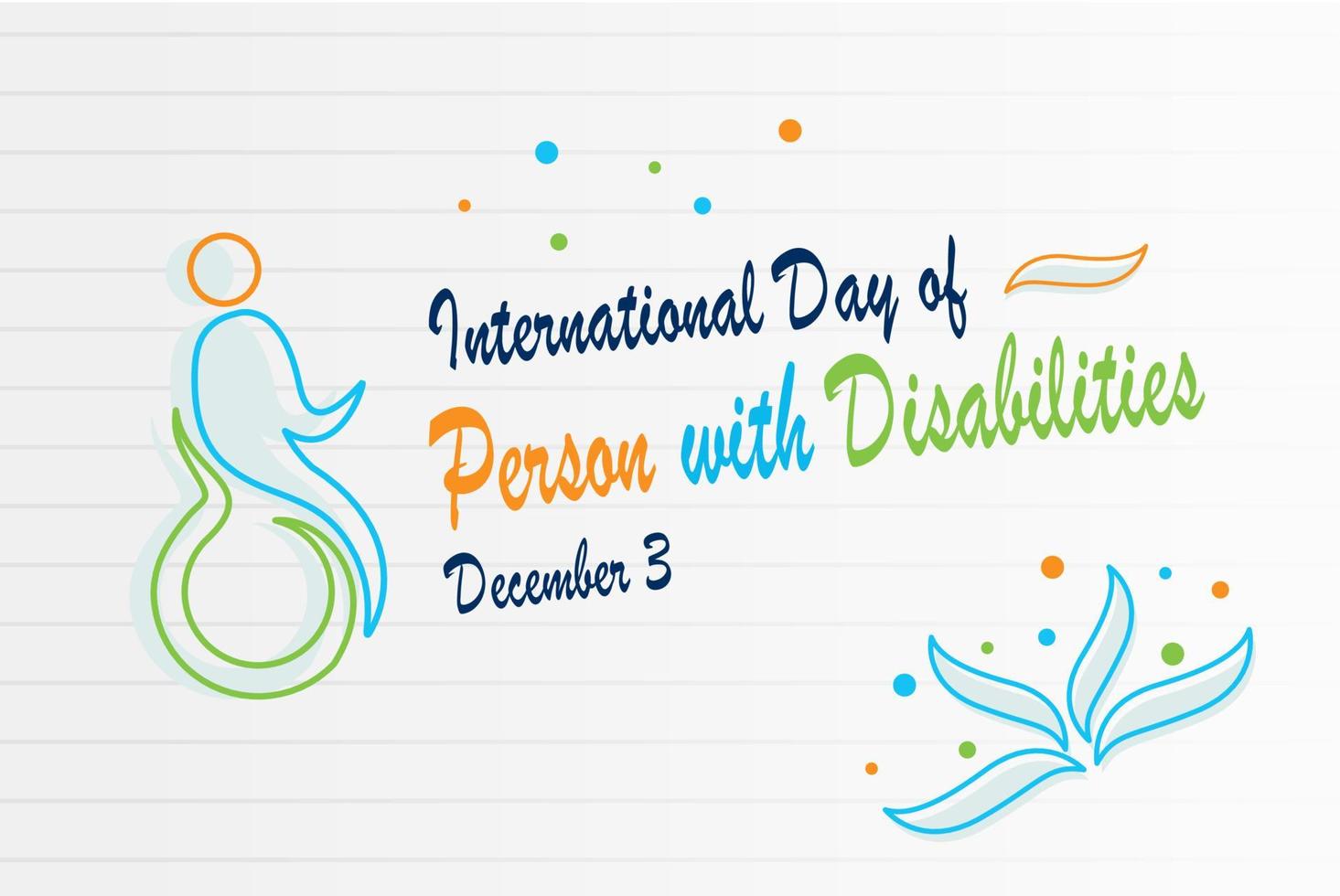 illustration vektorgrafik av internationella dagen för personer med funktionshinder vektor