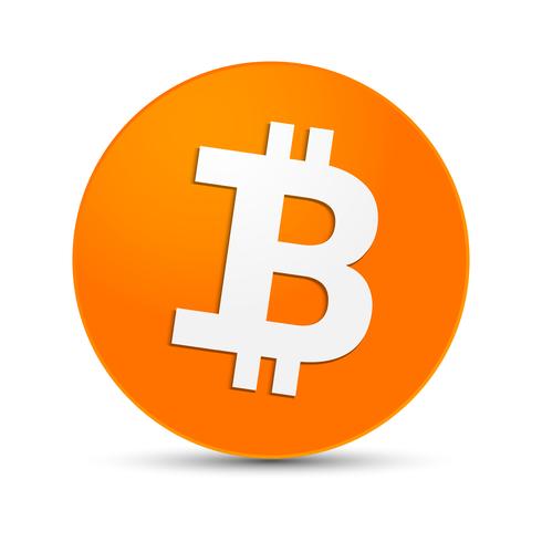 Digitales Geld Kryptowährung. Bitcoin-Zeichen einfaches Symbol. vektor