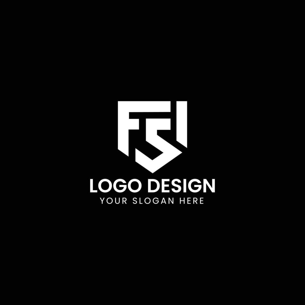 Einzigartiges Design des fsi-Logos vektor