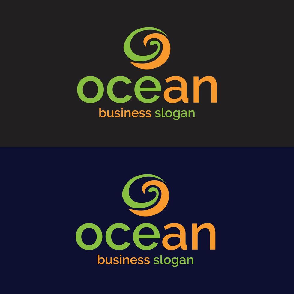 kreativ ocean logotyp design vektor