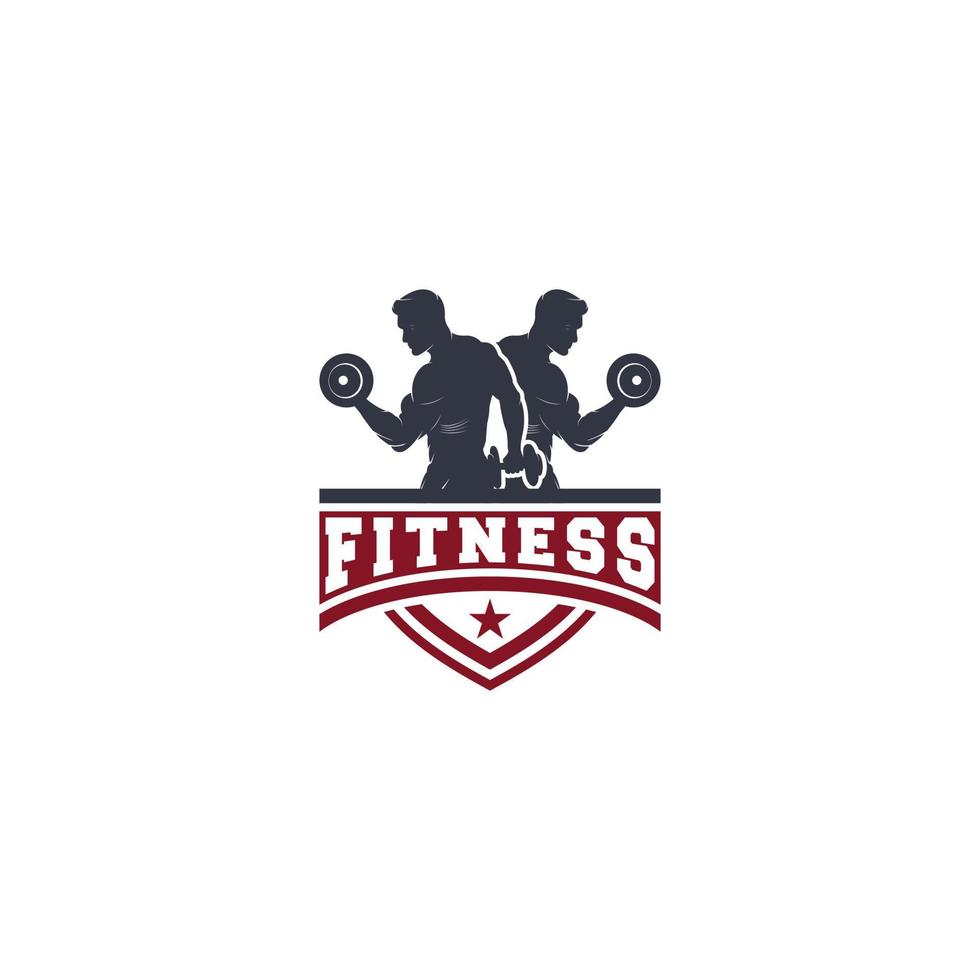 Fitness-Logo-Vorlage in weißem Hintergrund vektor
