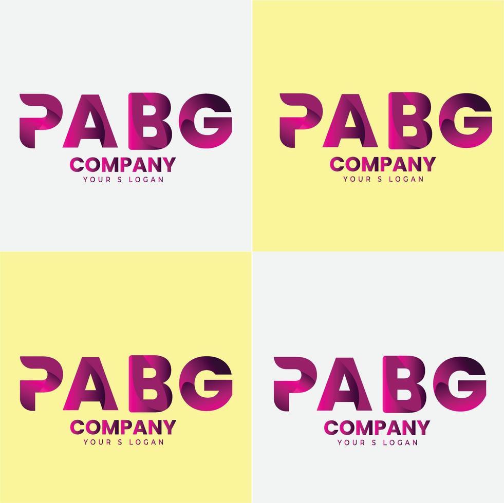 kreatives Pabg-Buchstaben-Logo-Design vektor