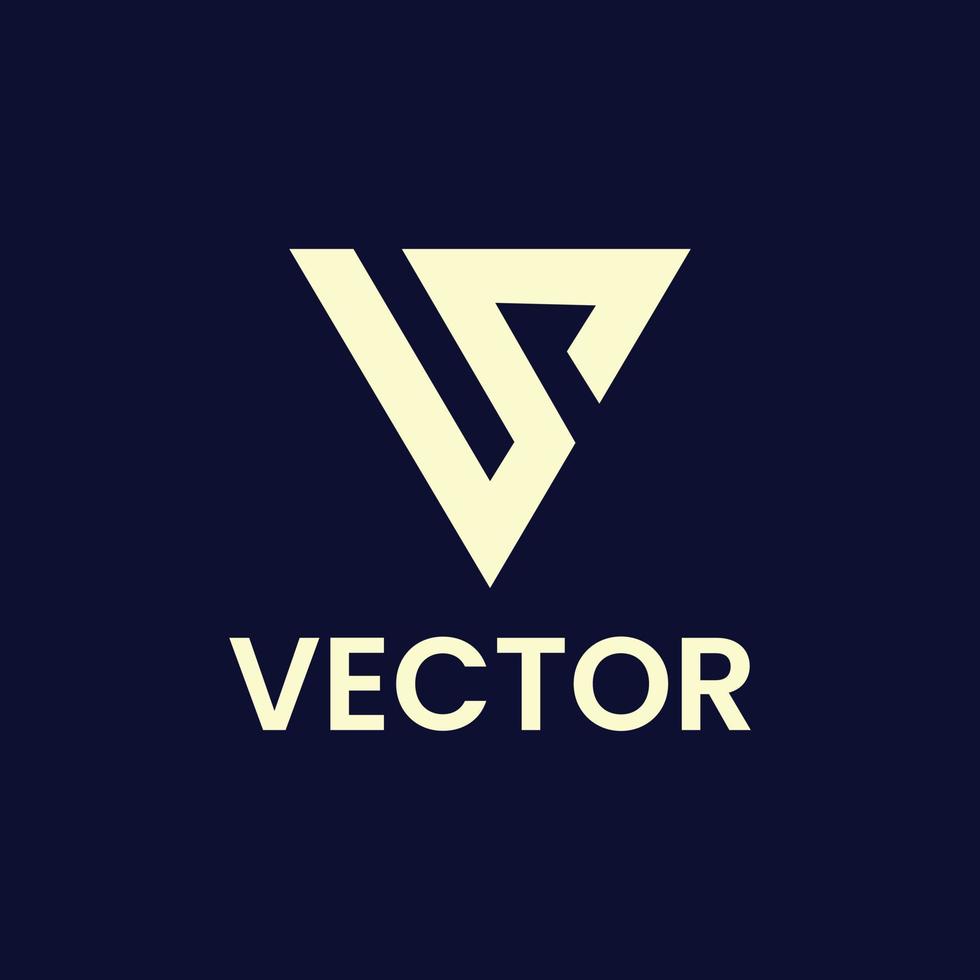 kreatives V-Brief-Logo-Design, vektor