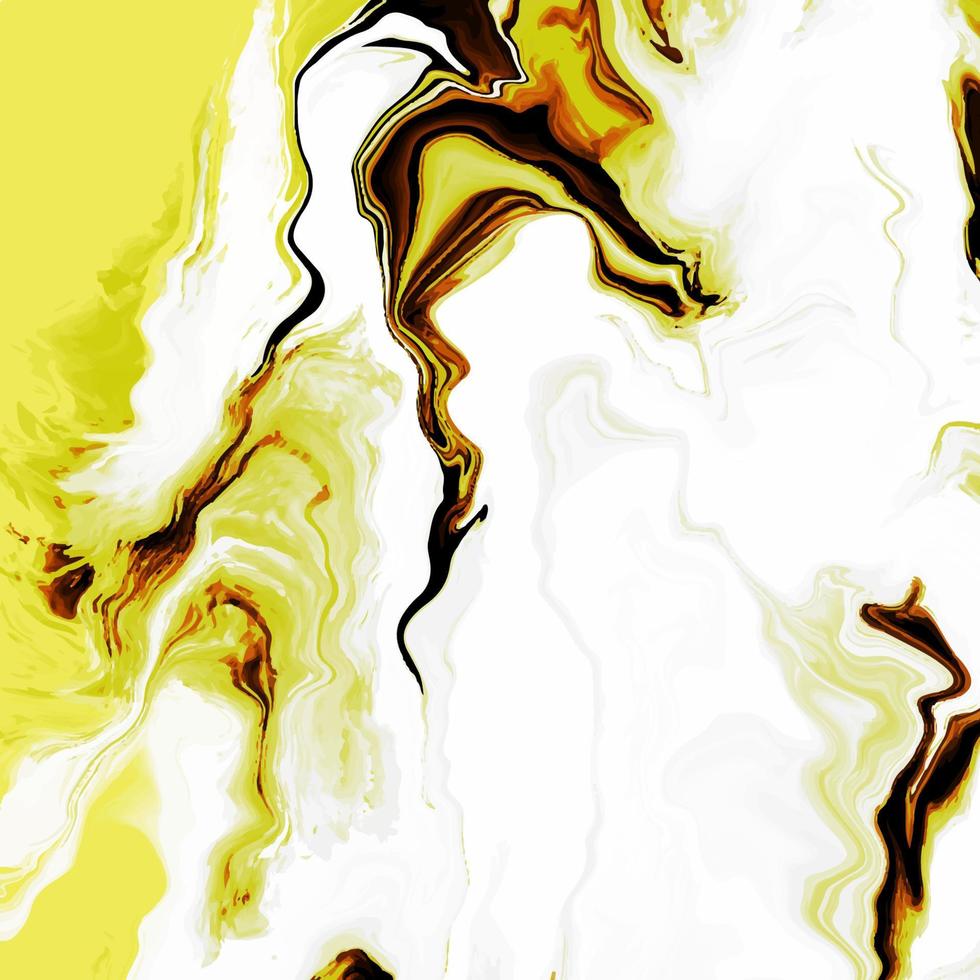 abstrakt illustration flytande konst design bakgrund gul färg. vektor. vektor