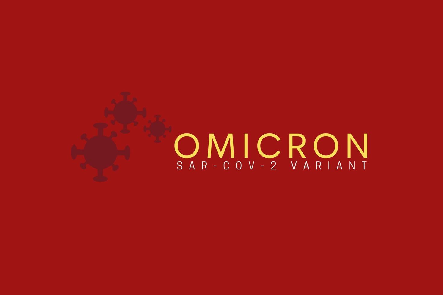 Illustration oder Banner oder Flyer für die neue Variante des Corona-Virus, nämlich das Corona-Virus Omicron vektor