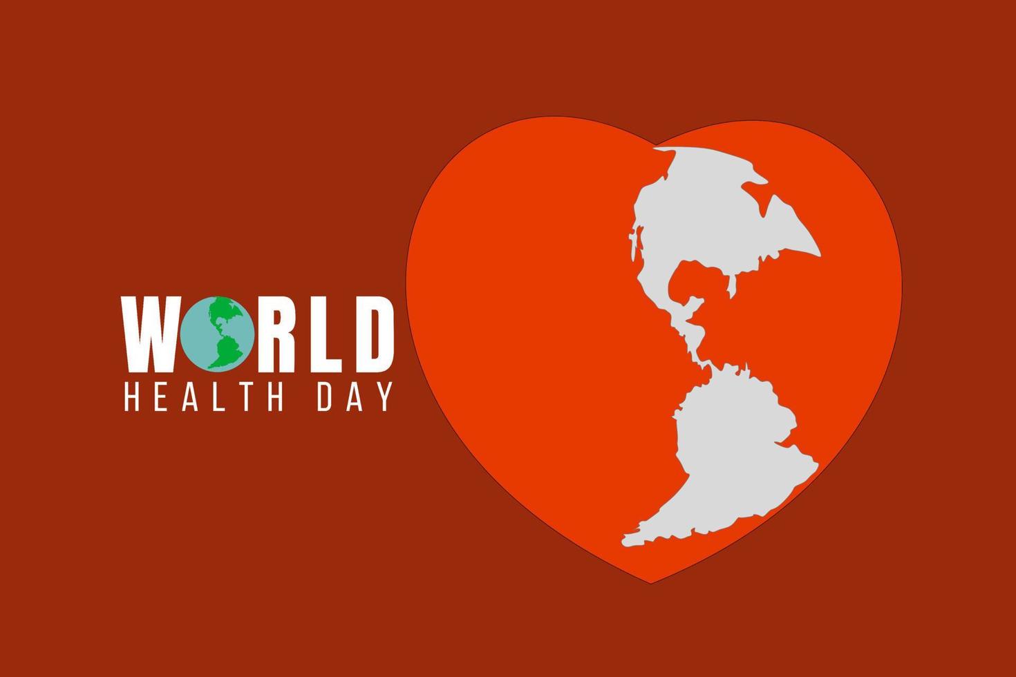 enkel vektor illustration av World Health Day händelse