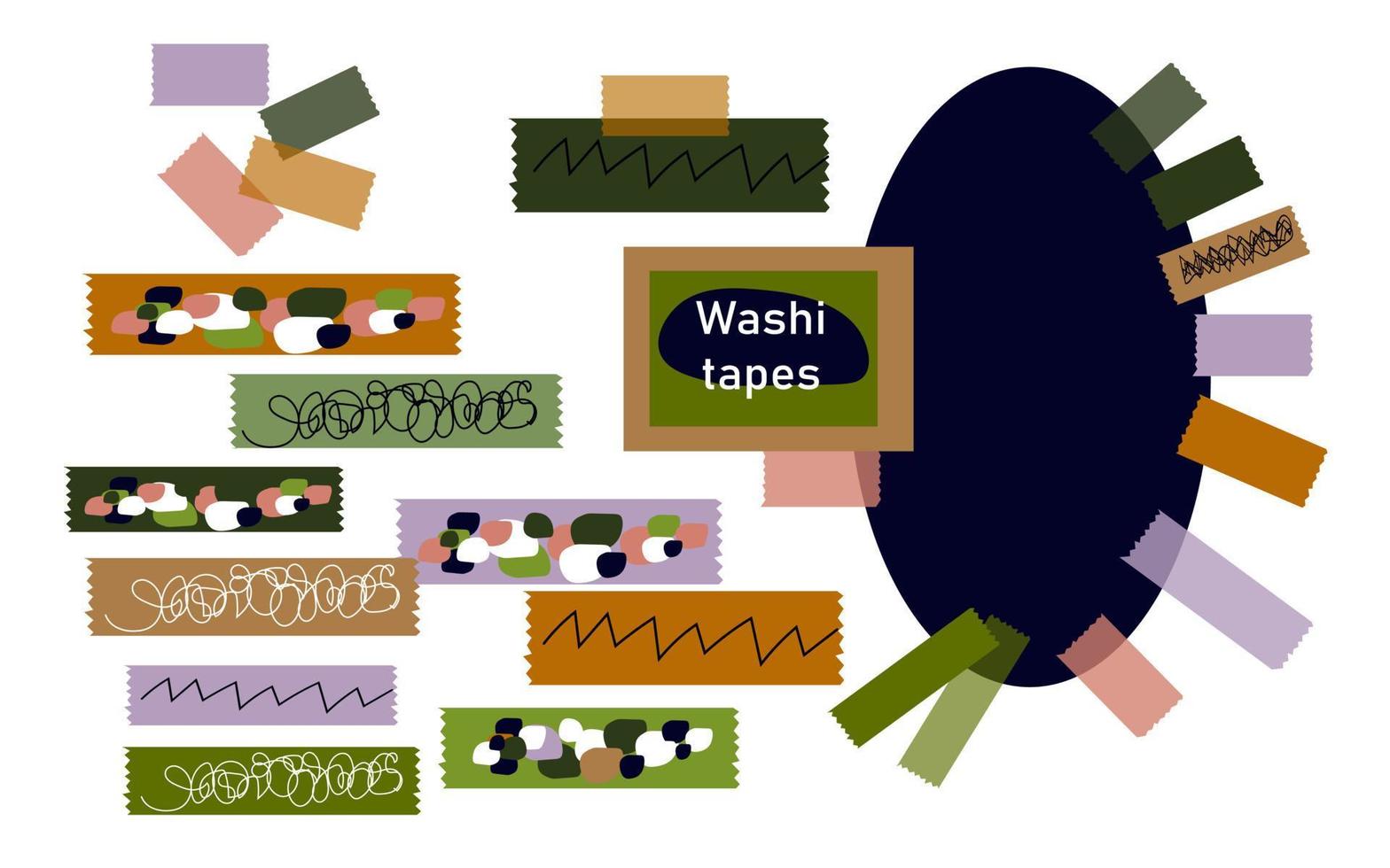 washi band vektor set