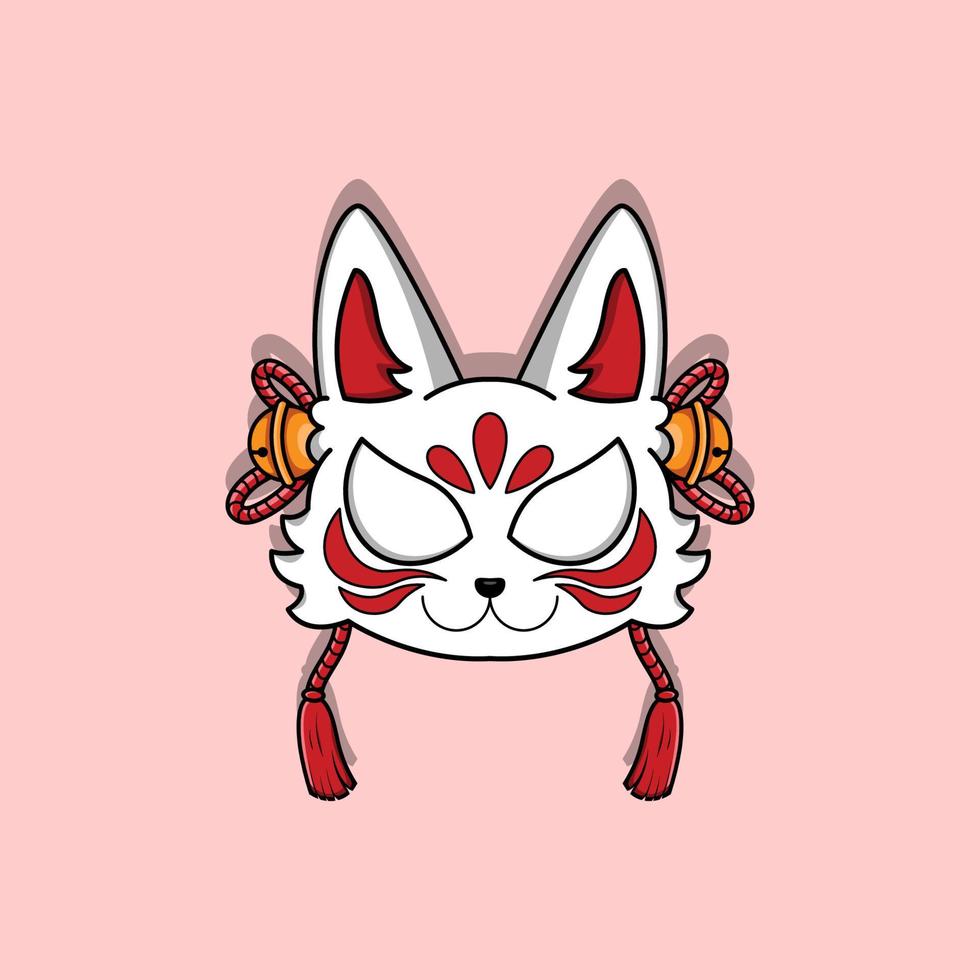 japanische Kitsune-Maske, Vektorillustration eps.10 vektor