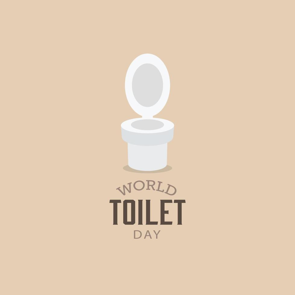 världen toalett dag designmall. vektor illustration