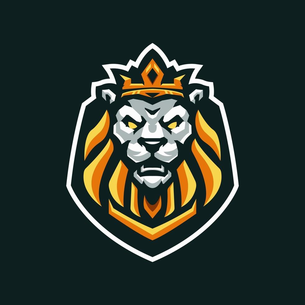Löwen-Maskottchen-Logo vektor