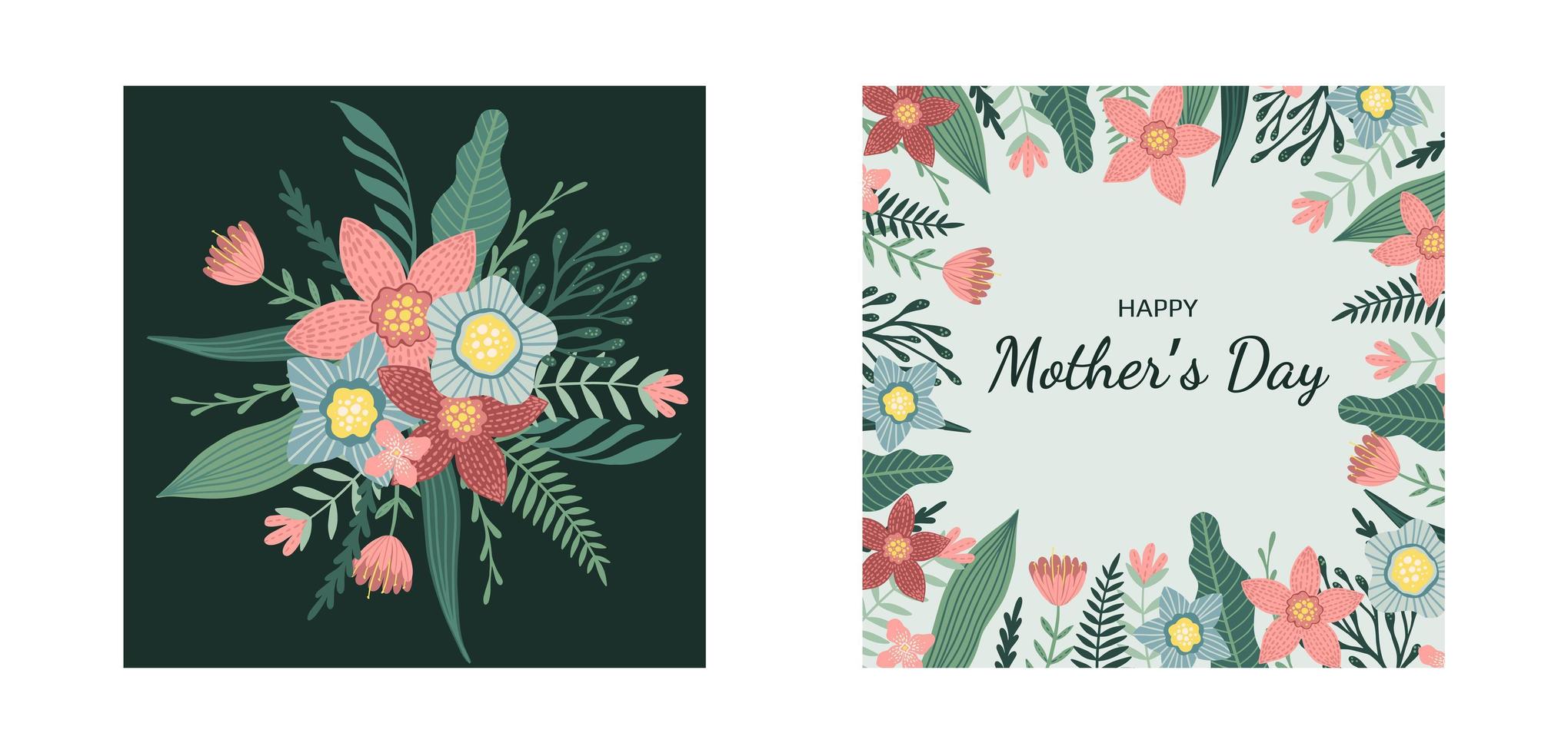 Happy Women's Day 8. März süße Karten für die Frühlingsferien. Vektorillustration eines Datums, einer Frau und eines Blumenstraußes. vektor