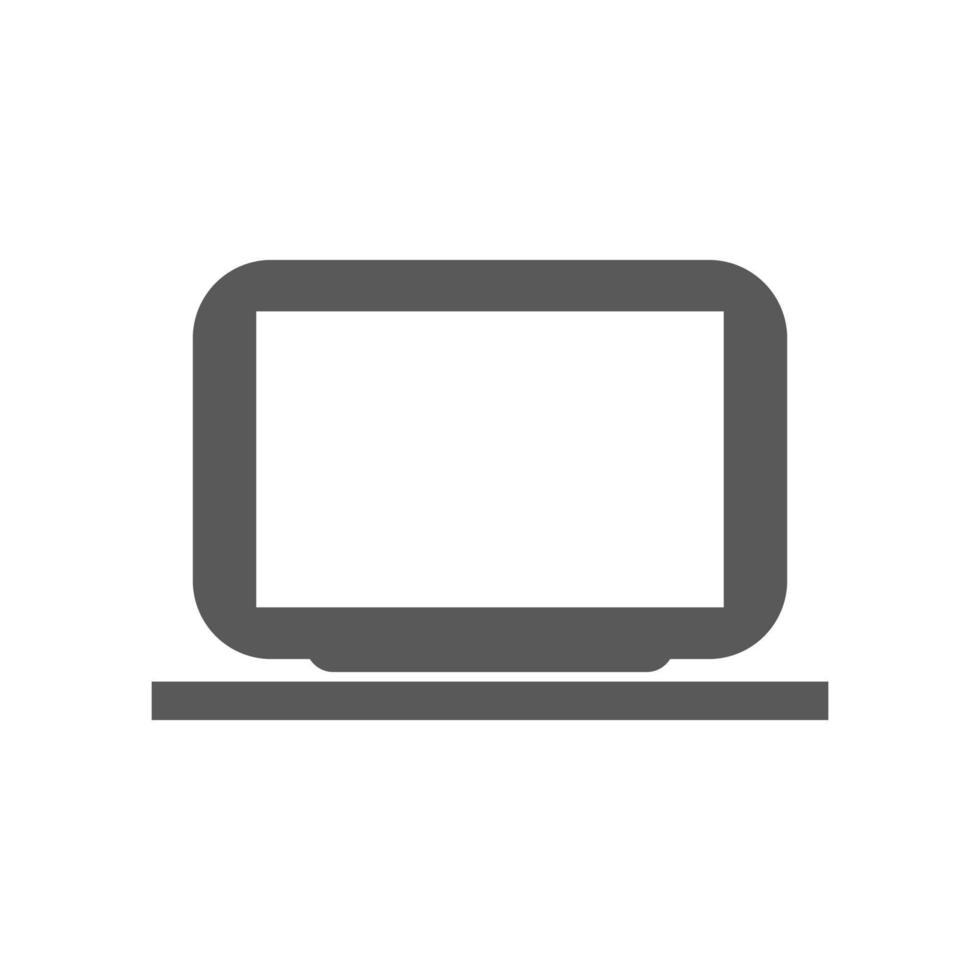 Laptop-Vektorsymbol auf weißem Hintergrund. Illustration vektor