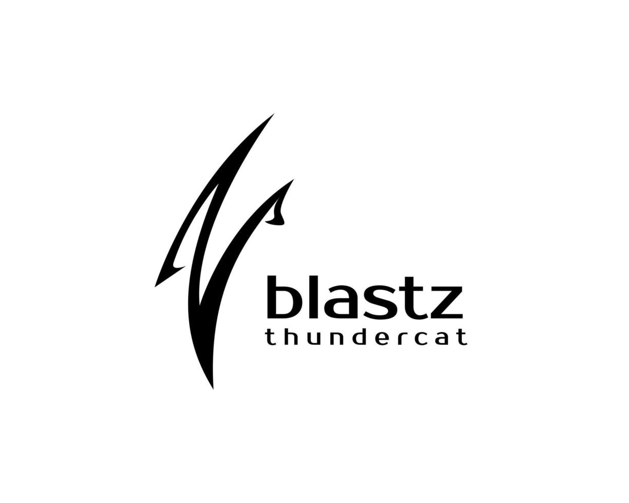 thunder cat elektrisk logotyp koncept vektorillustration vektor