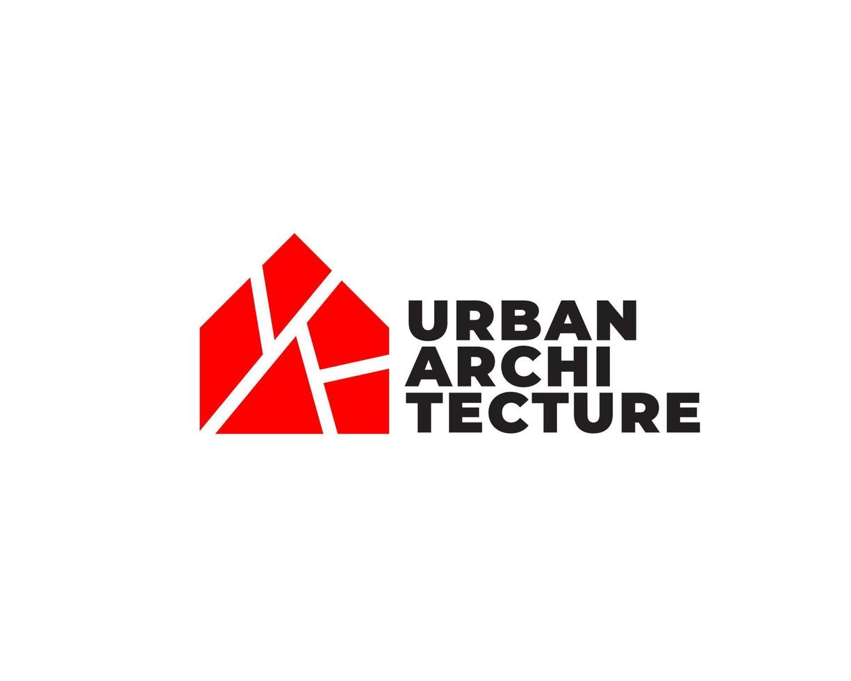 urban arkitektur modern logotyp koncept vektorillustration vektor