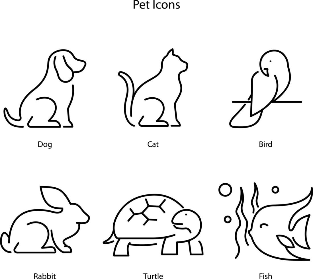 husdjur linje ikon, isolerade vektor illustration. husdjur ikoner för logotyp, webb, ui.