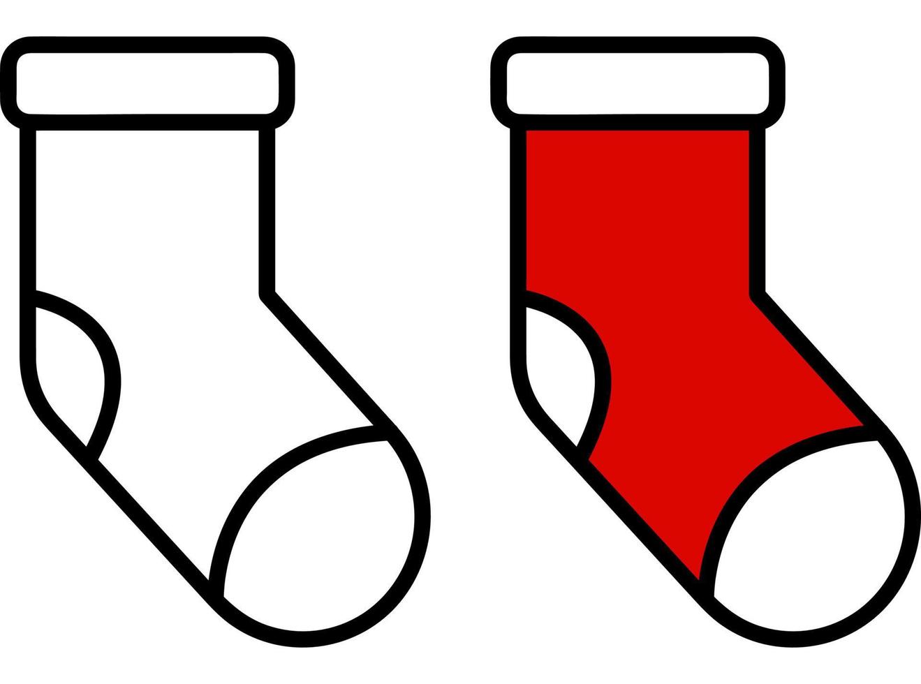 Socken-Symbol isoliert auf weißem Hintergrund aus der Babyparty-Kollektion. Sockensymbol trendiges und modernes Sockensymbol für Logo, Web, App, ui. Socken-Symbol einfaches Zeichen. vektor