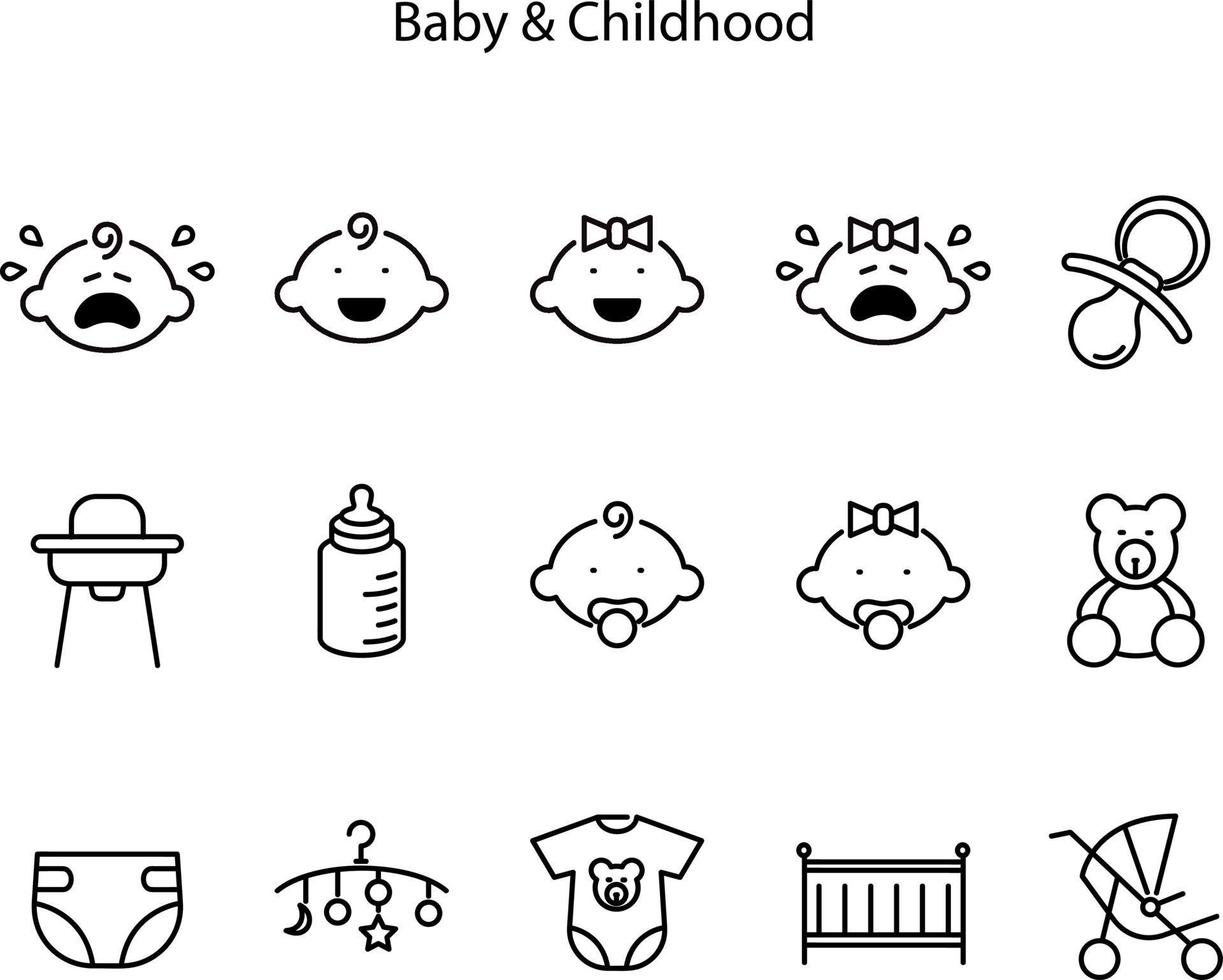 baby och barndom ikonen isolerad på vit bakgrund från baby shower samling. baby och barndom ikon trendiga och moderna baby symbol för logotyp, webb, app, ui. vektor