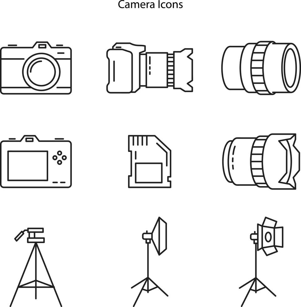 schwarz isoliertes Fotokamerasymbol auf weißem Hintergrund, modernes flaches Vektorkamerasymbol, Kamerasymbol, eps10-Kamerasymbol, vektor