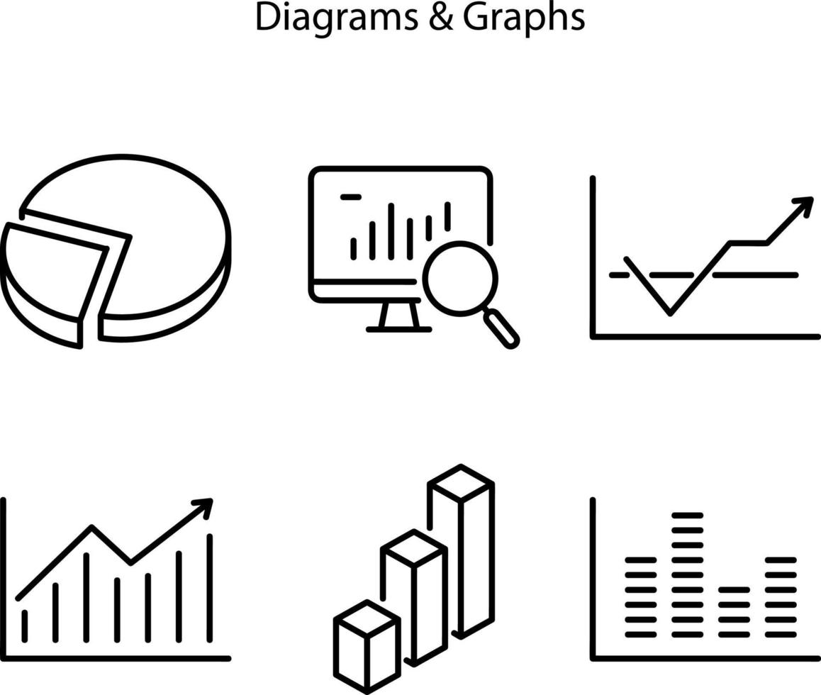 Diagrammsymbol isoliert auf weißem Hintergrund aus der Analysesammlung. Diagrammsymbol trendiges und modernes Diagrammsymbol für Logo, Web, App, ui. Diagrammsymbol einfaches Zeichen. Diagramme-Icon-Set vektor