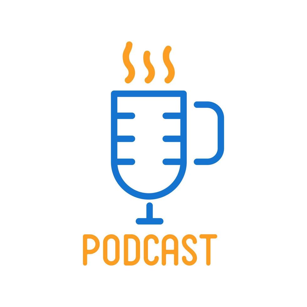 koppla av och svalka podcast-logotypdesign vektor