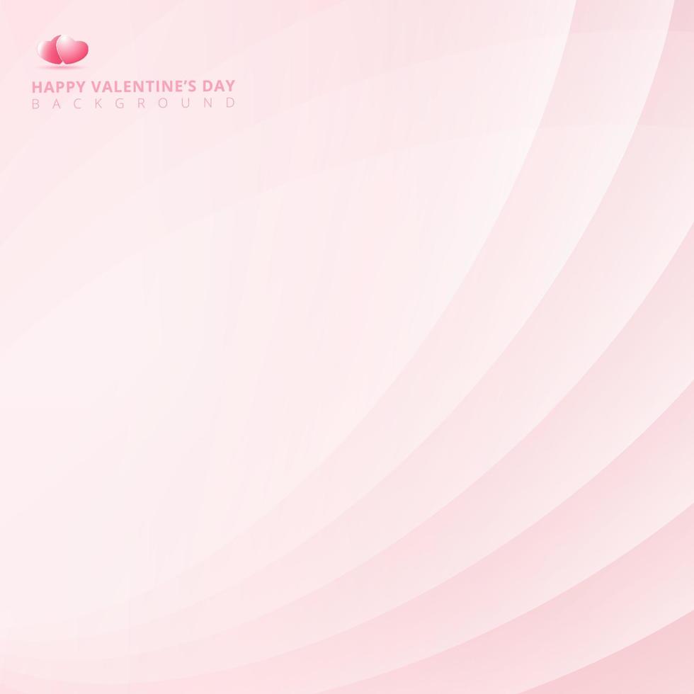 abstrakter rosa heller hintergrund mit kurvenlinien glatt für valentinstag, vektorillustration vektor