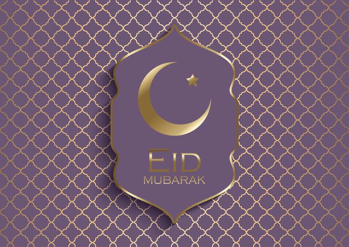 Dekorativ Eid Mubarak bakgrund vektor